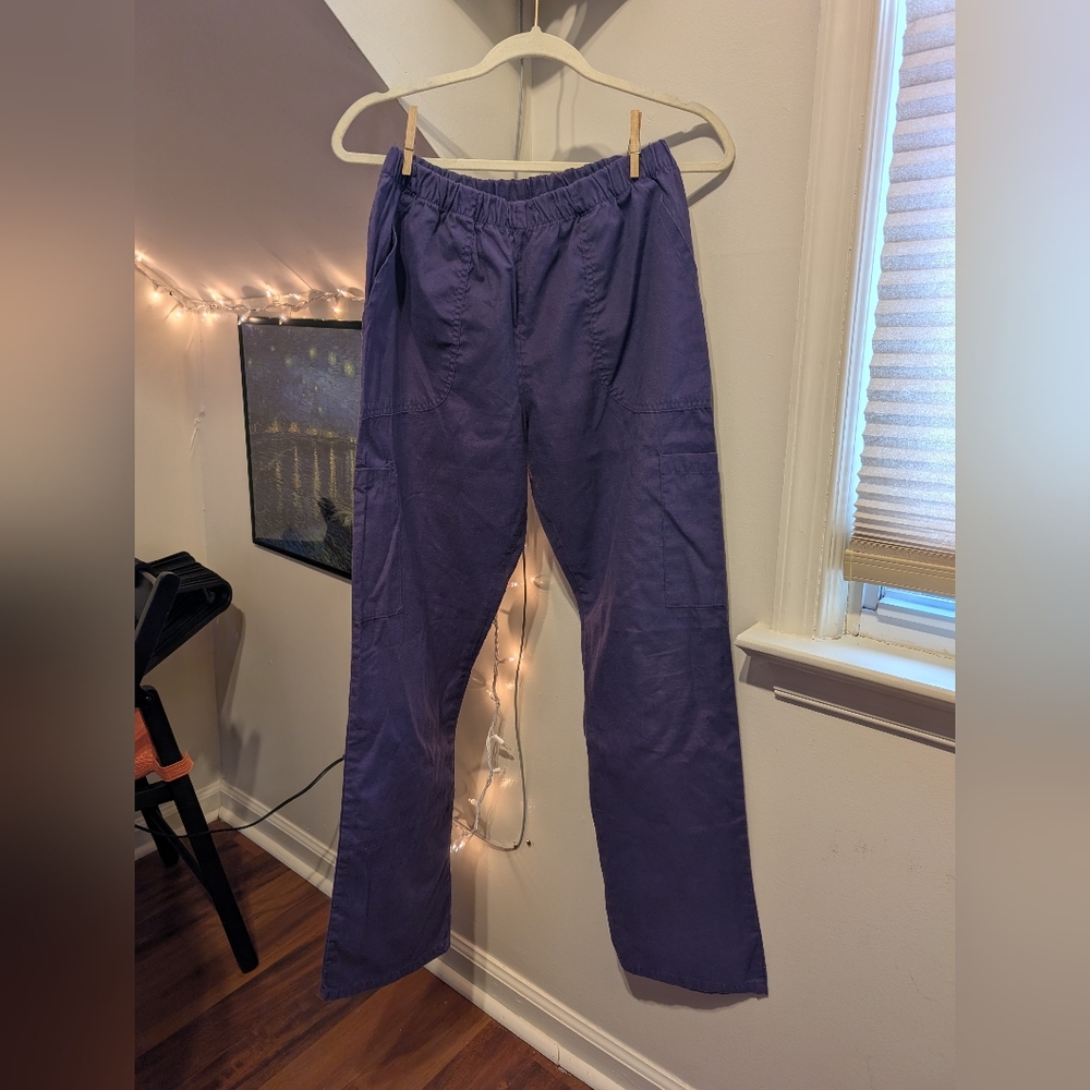 Absolute Unisex Purple Scrub Bottoms Pants